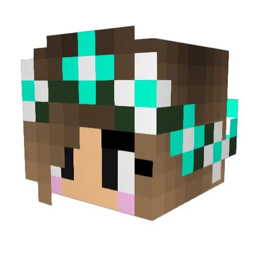 Zeberka23 Minecraft avatar head, 3D render