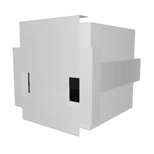 Zebils Minecraft avatar head, 3D render
