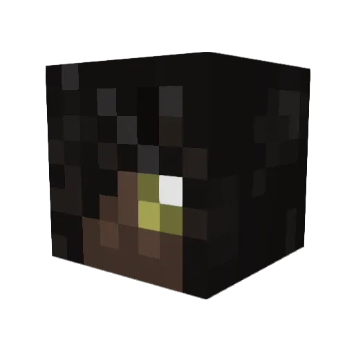 Zebish Minecraft avatar head, 3D render