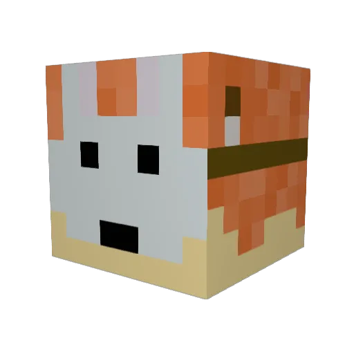 Zeblin1 Minecraft avatar head, 3D render