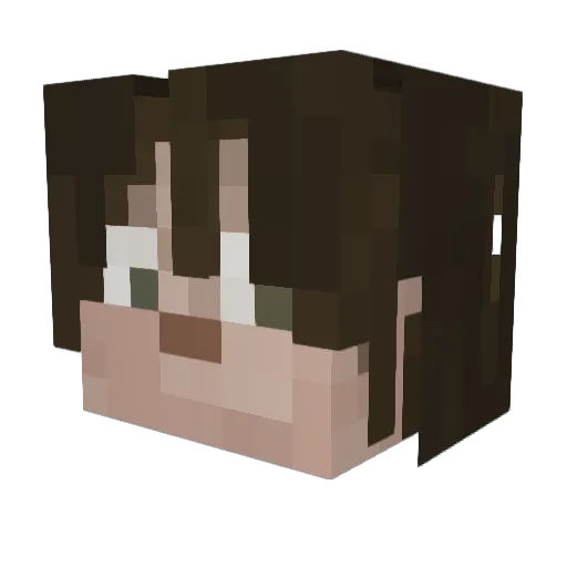 ZebnaZethland Minecraft avatar head, 3D render