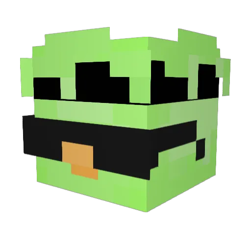 Zebonito Minecraft avatar head, 3D render