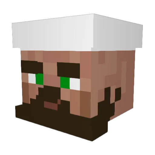 Zebqr Minecraft avatar head, 3D render