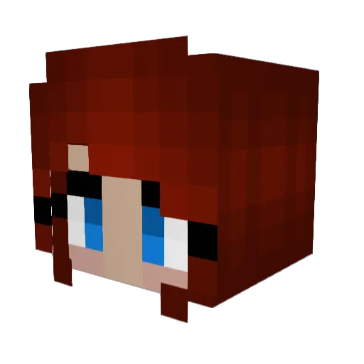 Zebra13ee Minecraft avatar head, 3D render
