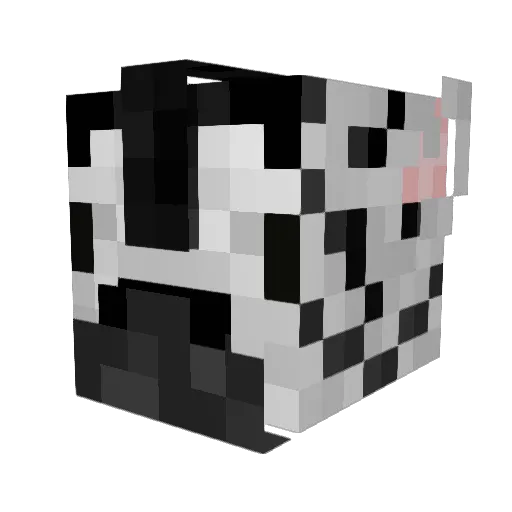 Zebra22 Minecraft avatar head, 3D render