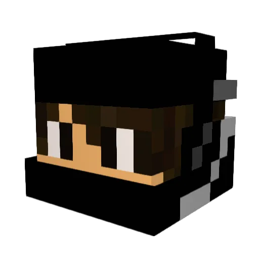 Zebra84 Minecraft avatar head, 3D render