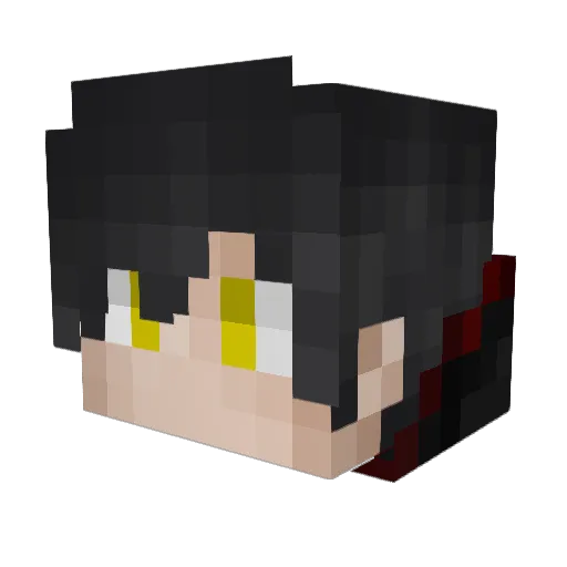 Zebra93 Minecraft avatar head, 3D render