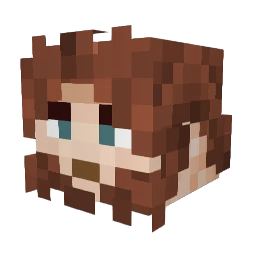 ZebraGamer2389 Minecraft avatar head, 3D render