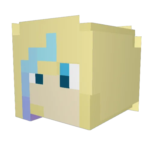 Zebracheetah Minecraft avatar head, 3D render