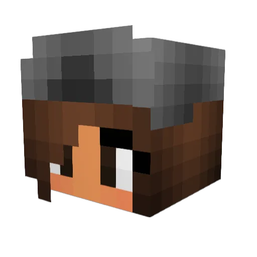 Zebralover124 Minecraft avatar head, 3D render