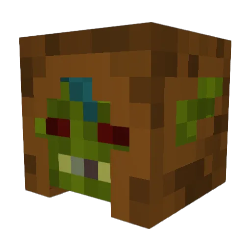 Zebrazack Minecraft avatar head, 3D render