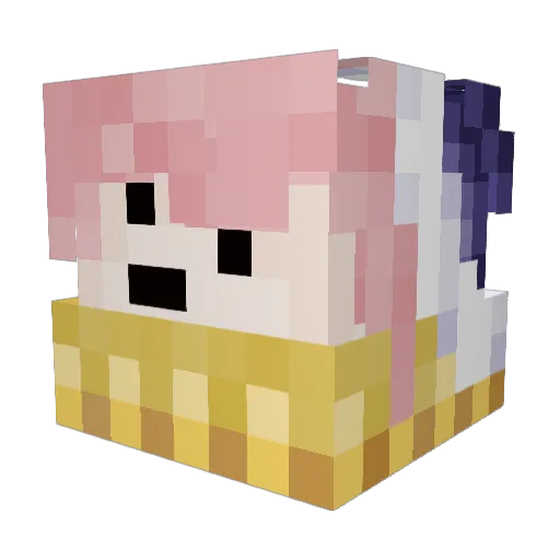 ZecHix Minecraft avatar head, 3D render