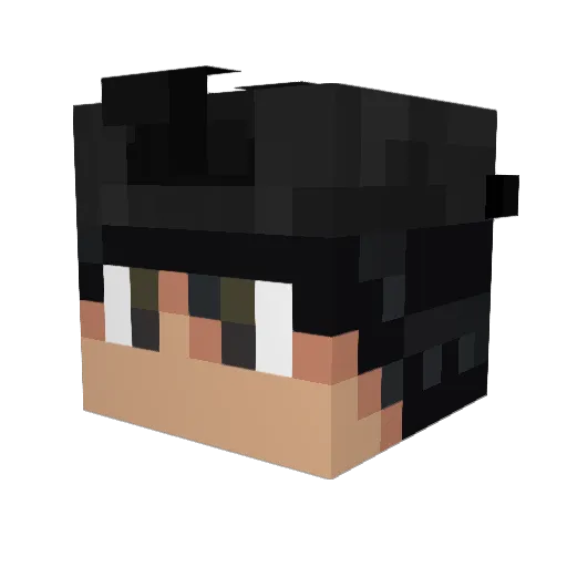 ZecTron Minecraft avatar head, 3D render