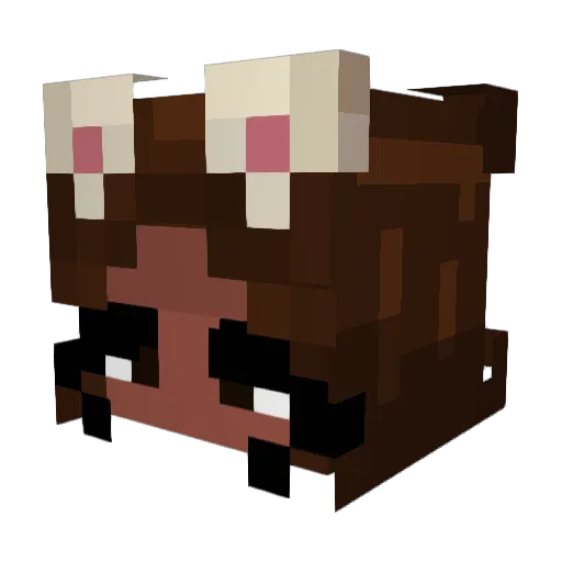 Zeccely Minecraft avatar head, 3D render