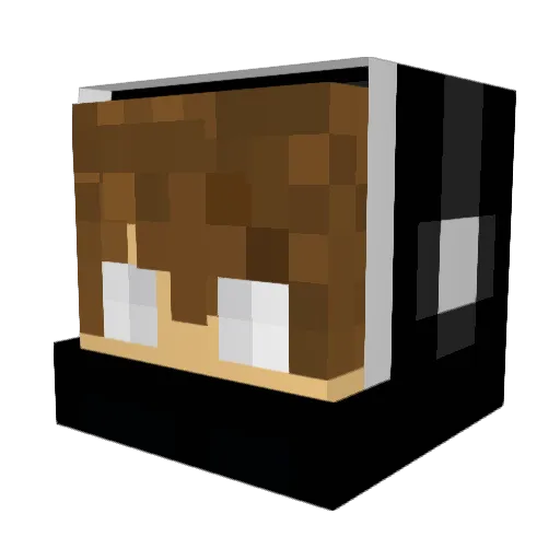 Zece Minecraft avatar head, 3D render