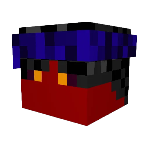Zechzon Minecraft avatar head, 3D render