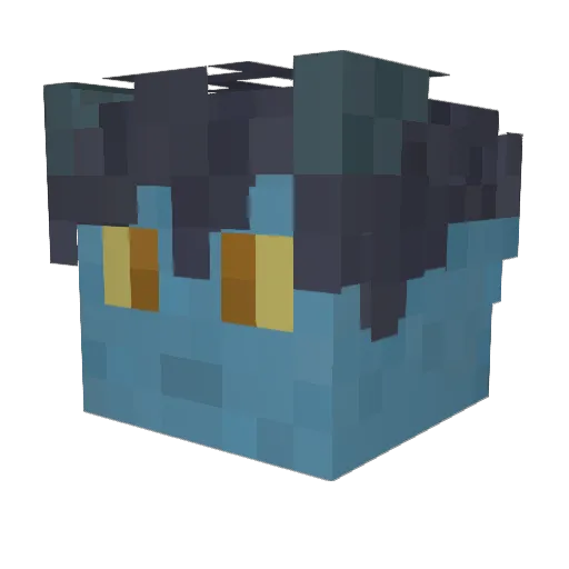 Zeckariah_ Minecraft avatar head, 3D render