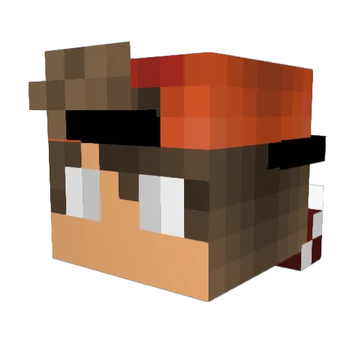ZeckyBoy Minecraft avatar head, 3D render