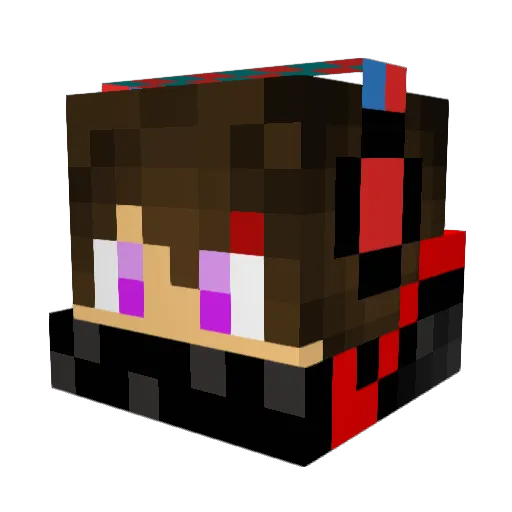 Zecron901 Minecraft avatar head, 3D render