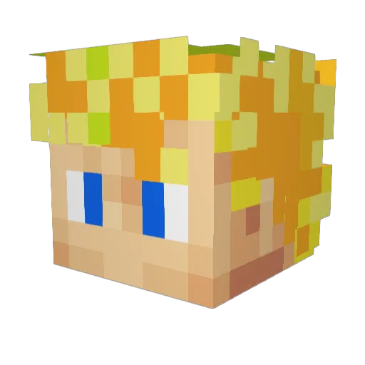 ZedClampet Minecraft avatar head, 3D render