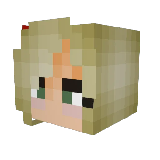 ZedGore Minecraft avatar head, 3D render