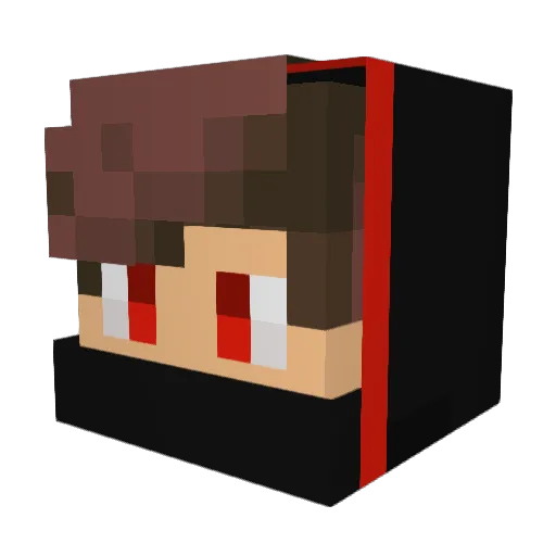 Zed_Grey Minecraft avatar head, 3D render