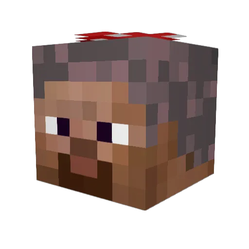 Zed_Zed Minecraft avatar head, 3D render