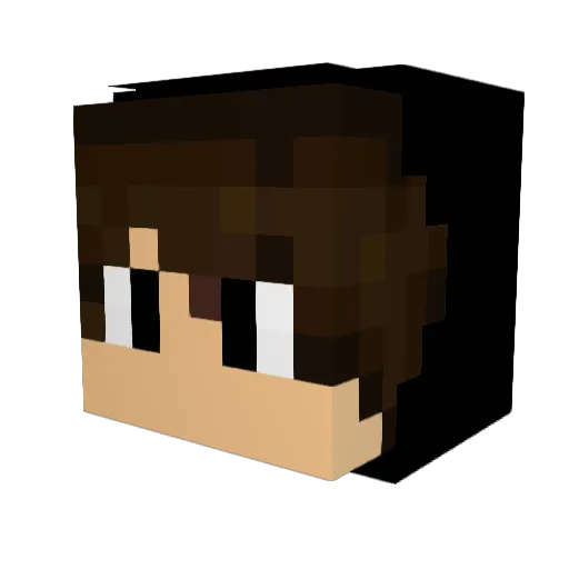 ZedaZombies Minecraft avatar head, 3D render