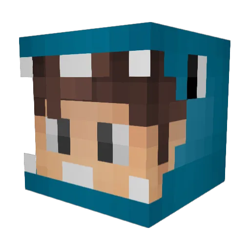 Zedans Minecraft avatar head, 3D render