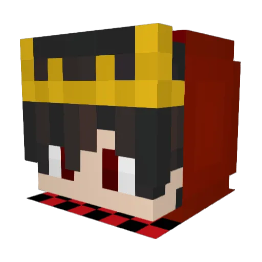 ZeddixX_ Minecraft avatar head, 3D render