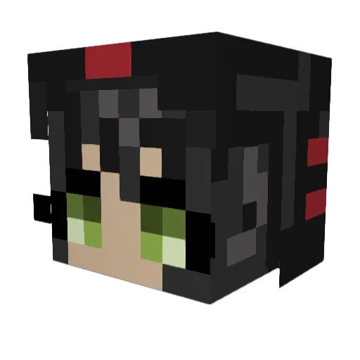 Zeddlez Minecraft avatar head, 3D render