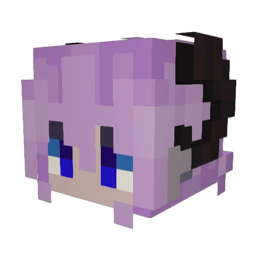 Zeddlous Minecraft avatar head, 3D render