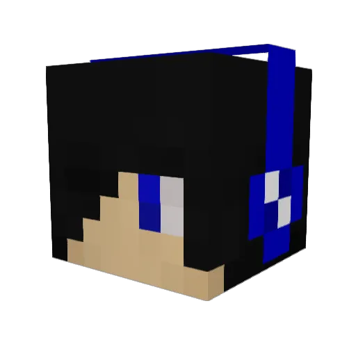 Zedhunter Minecraft avatar head, 3D render