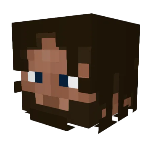ZediX2 Minecraft avatar head, 3D render
