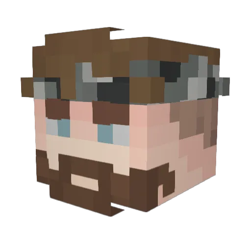 Zediacs Minecraft avatar head, 3D render