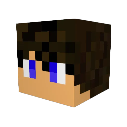 Zediax Minecraft avatar head, 3D render
