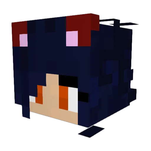 Zedji Minecraft avatar head, 3D render