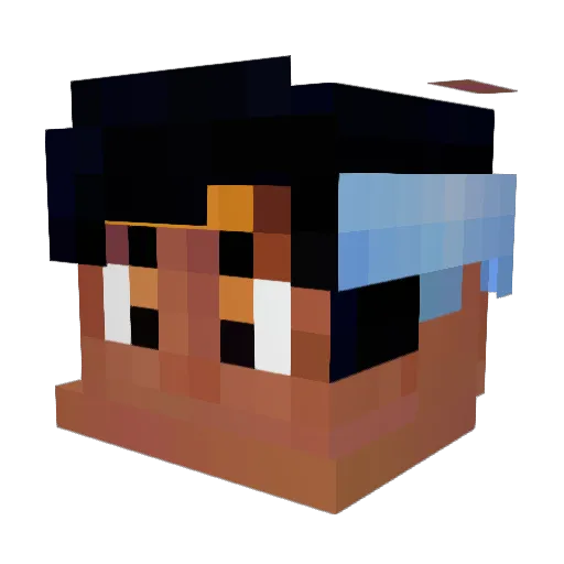Zedmine Minecraft avatar head, 3D render