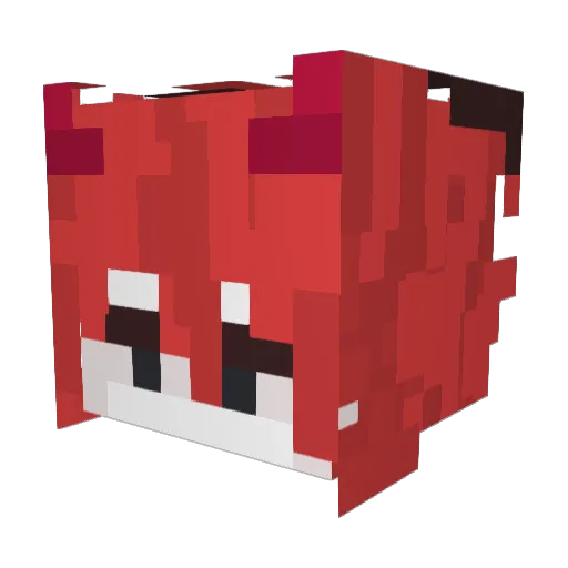 Zednal Minecraft avatar head, 3D render