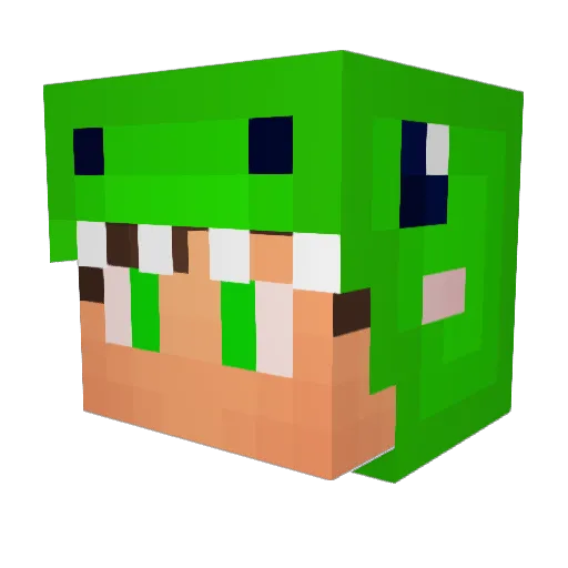Zedorff Minecraft avatar head, 3D render