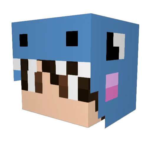 ZedoxHD Minecraft avatar head, 3D render