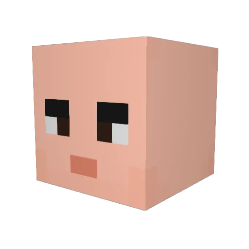 ZedricFisk Minecraft avatar head, 3D render