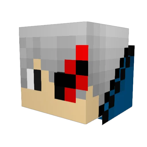 Zedroaet Minecraft avatar head, 3D render