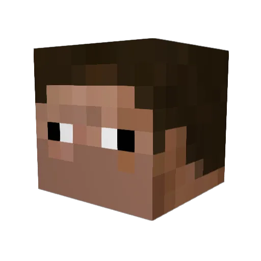 Zedrup Minecraft avatar head, 3D render