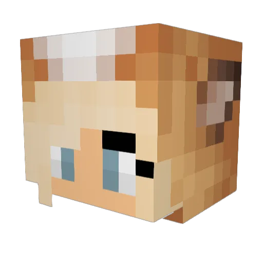 Zedux Minecraft avatar head, 3D render