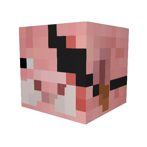 Zedzilliot Minecraft avatar head, 3D render