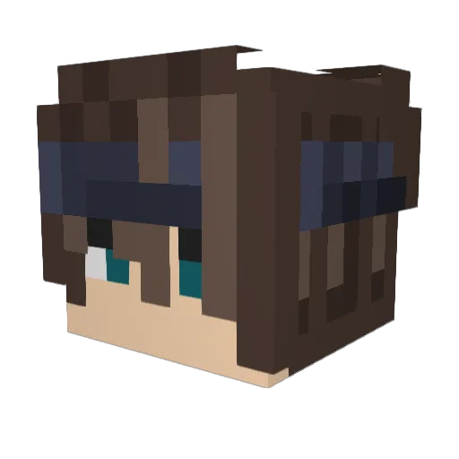 Zee222 Minecraft avatar head, 3D render