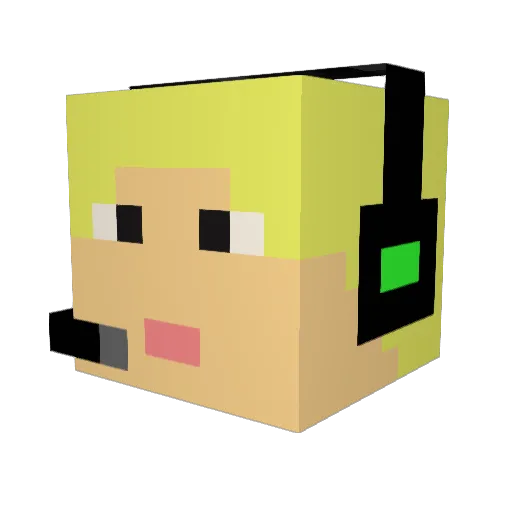 Zee63 Minecraft avatar head, 3D render