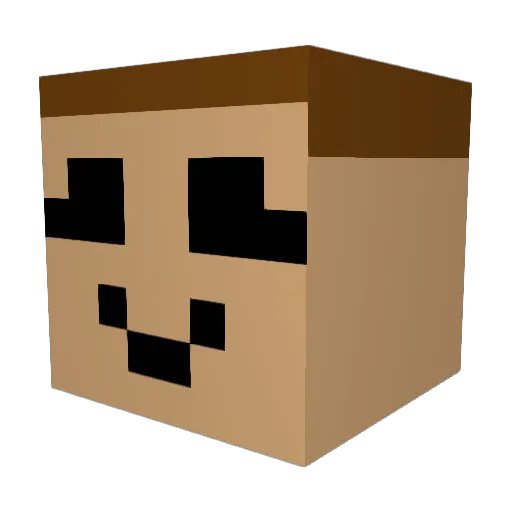 ZeeLect Minecraft avatar head, 3D render