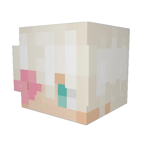 Zeeba5 Minecraft avatar head, 3D render